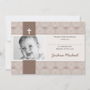 CLASSY BAPTISM ERSUCHT: hübsch 4L Einladung