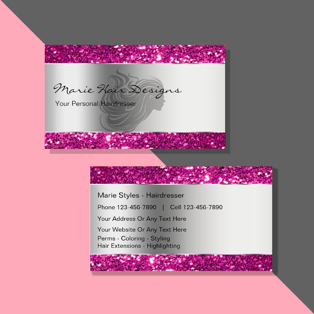 Classy Beauty Friseur Business Cards Visitenkarte (Von Creator hochgeladen)