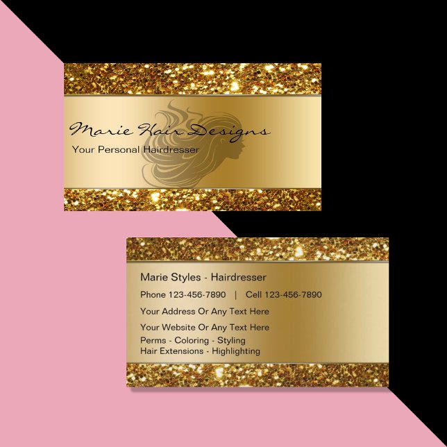 Classy Beauty Friseur Business Cards Visitenkarte (Von Creator hochgeladen)