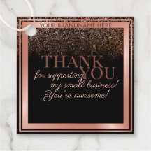 Classy Black and Rose Gold Packung Vielen Dank