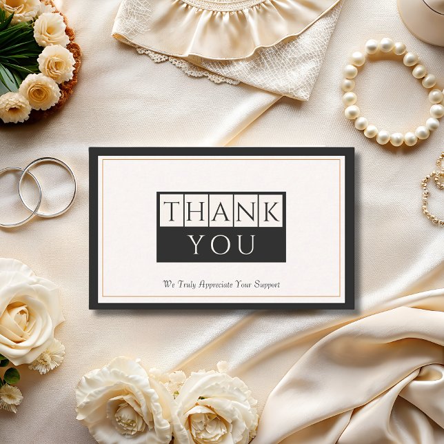 Classy Black Ivory Vielen Dank Visitenkarte (Von Creator hochgeladen)