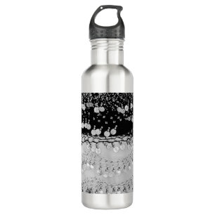 Classy Black und Silver Sinti und Roma Scarf Edelstahlflasche