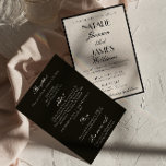 Classy Black White Old Money All In  One Wedding Einladung<br><div class="desc">This wedding invitation is perfect for your wedding if you are looking for an elegant unique and easy editable invitation .An elegant unique luxurious black and cream double sided wedding template invitation. as you see it features creamy old money white background. And classy Parisian font in black old money bright...</div>