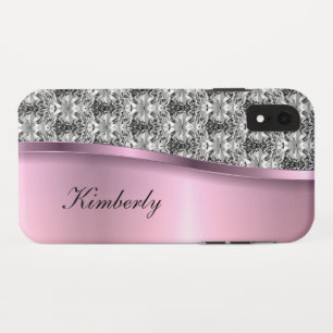 Classy Bling Monogram Rose Gold Design Case-Mate iPhone Hülle