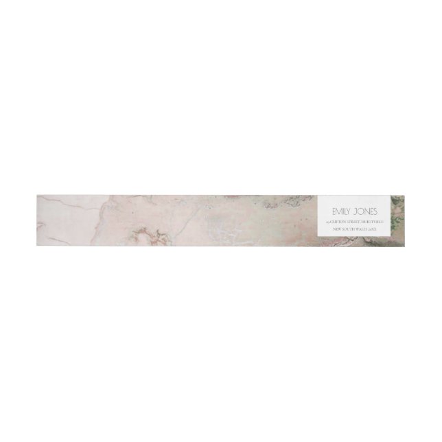 CLASSY BLUSH PINK DUSKY ROSE GOLD AGATE ADRESSE (Person)