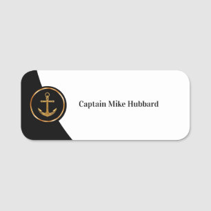 Classy Boat Captain Theme Name Tags Namensschild