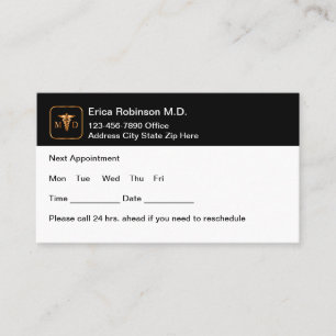 Classy Bulk Medical Termination Business Cards Terminkarte