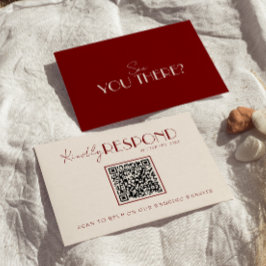 Classy Burgundy Ivory Old Money Timeless Wedding RSVP Karte