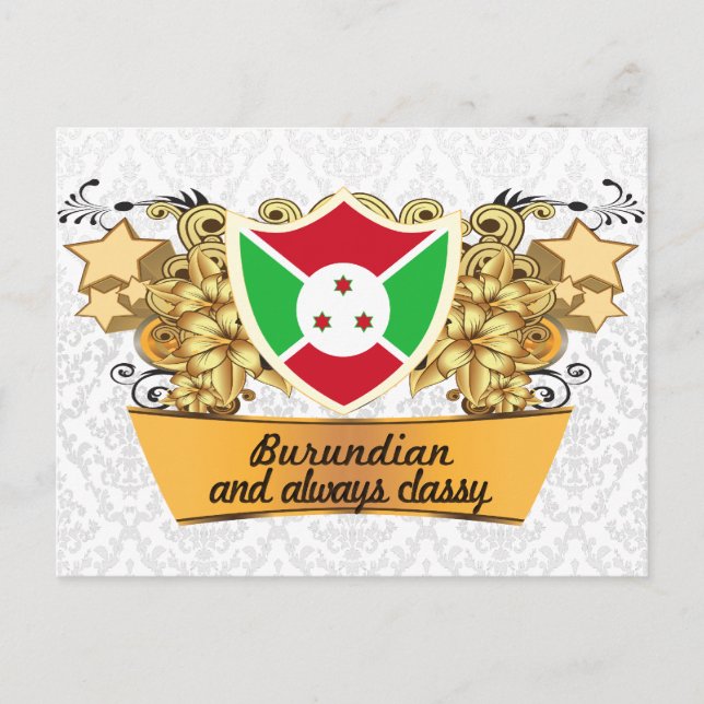 Classy Burundian Postkarte (Vorderseite)