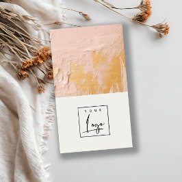 Classy Bush Pink Gold Öl Farbe Textur Logo Visitenkarte