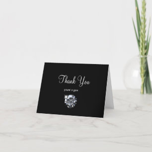 Classy Business Bling Custom Thank you Cartes
