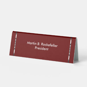 Classy Business Office Führungskraft Name Tischaufsteller