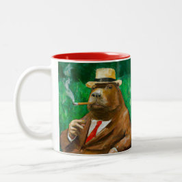 Classy Capybara Zweifarbige Tasse