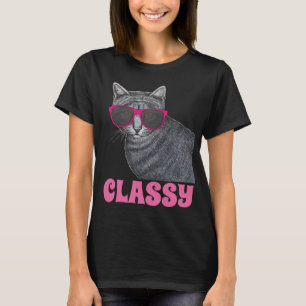 CLASSY CAT LADIES NIEDLICHE T - SHIRT T-SHIRTS