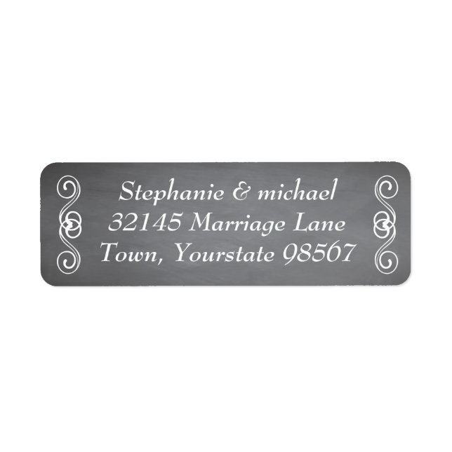 Classy Chalkboard Addres Labels (Vorne)