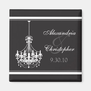 Classy Chandelier Gastgeschenk Hochzeit Magnet (we