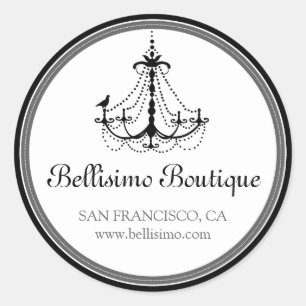 Classy Chandelier Sticker Schwarz/Grau