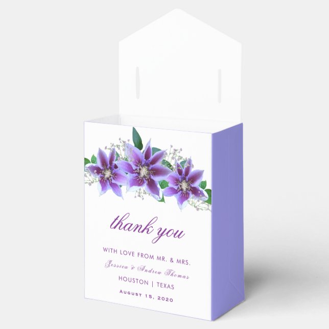 Classy Chic Clematis Wedding Geschenkschachtel (Geöffnet)