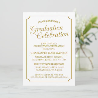 CLASSY CHIC ELEGANT GRADUTY INVITATION PARTI