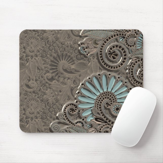 Classy Chic Hübsch Damask Paisley Floral Muster Mousepad (Mit Mouse)