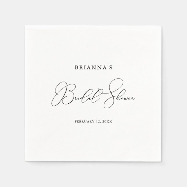 Classy Chic Minimalistisch Brautparty Napkins Serviette (Vorderseite)
