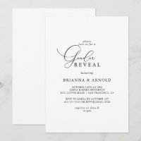 Classy Chic Minimalistisch Gender Reveal Party