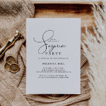 Classy Chic Minimalistisch Surprise Party Einladung<br><div class="desc">Diese schicke, minimalistische Überraschung-Party Einladung ist perfekt für einen rustikalen Geburtstag, Ruhestand oder ein Überraschungs-Party. Das einfache und elegante Design zeichnet sich durch klassische und extravagante Schriftzeichen in Schwarz und Weiß aus.</div>