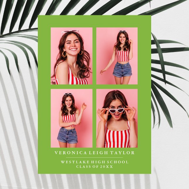 CLASSY CHIC PHOTO COLLAGE FAIRE-PART DE DIPLÔME (Créateur téléchargé)