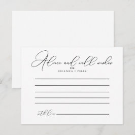 Classy Chic Wedding Advice Card Postkarte