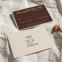 Classy Chocolate Brown Old Money Retro Wedding