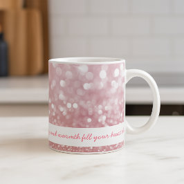 Classy Christmas Custom Pink Sparkle Tasse