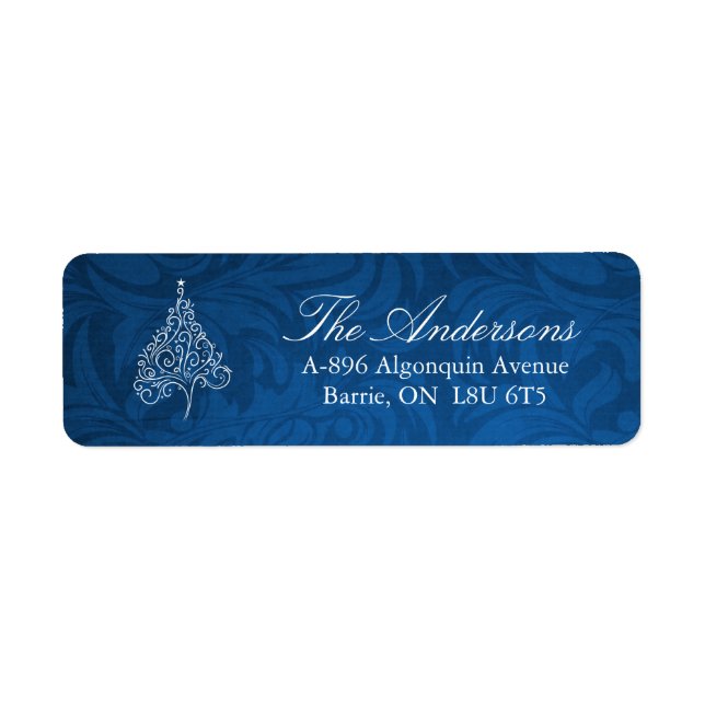 Classy Christmas Tree Address Labels (Vorne)
