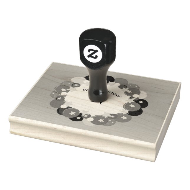 Classy Christmas Wreath mit Monogram Gummistempel (Stempel)