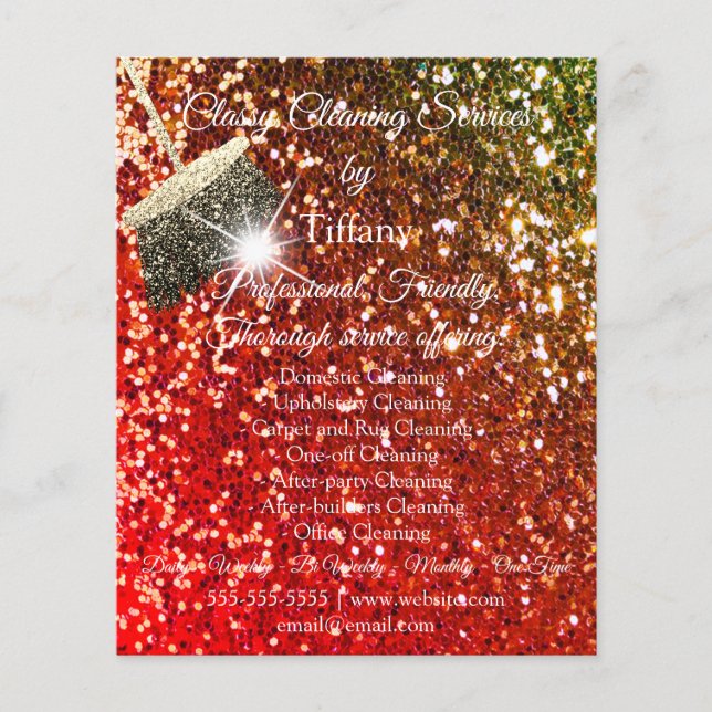 Classy Clearing Services House Behaltend Roter Gli Flyer (Vorne)