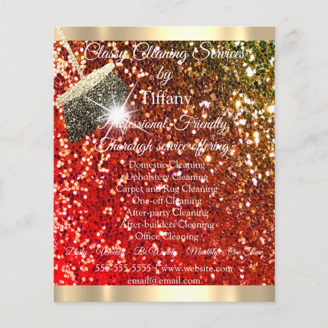 Classy Clearing Services House Behaltend Roter Gli Flyer (Vorne)