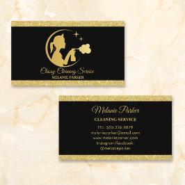 Classy Clearing-Services-Logo "Maid gold" Visitenkarte