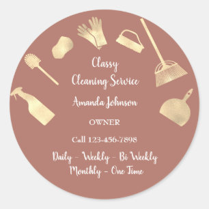 Classy Clearing Services Office Haushaltshilfe Gol Runder Aufkleber