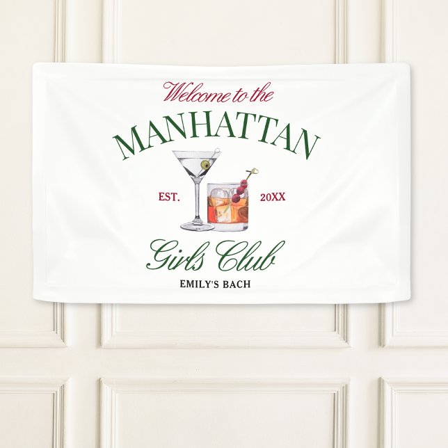 Classy Cocktails Green & Red Girl's Club Banner (Von Creator hochgeladen)