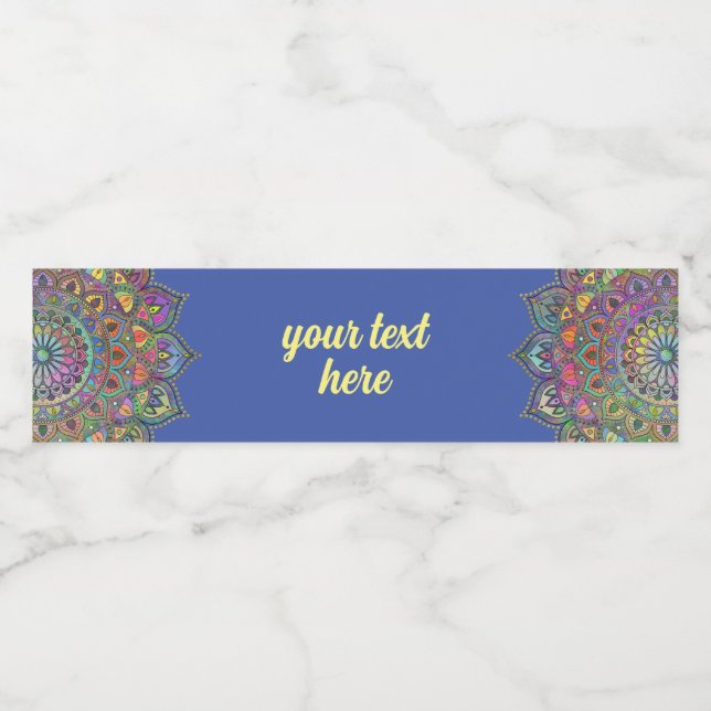 Classy Colorful Mandala India Style 1 (Einzelnes Label)