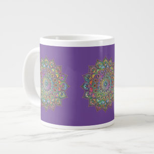 Classy Colorful Mandala India Style 1 Jumbo-Tasse