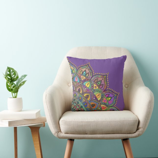 Classy Colorful Mandala India Style 1 Kissen (Stuhl )
