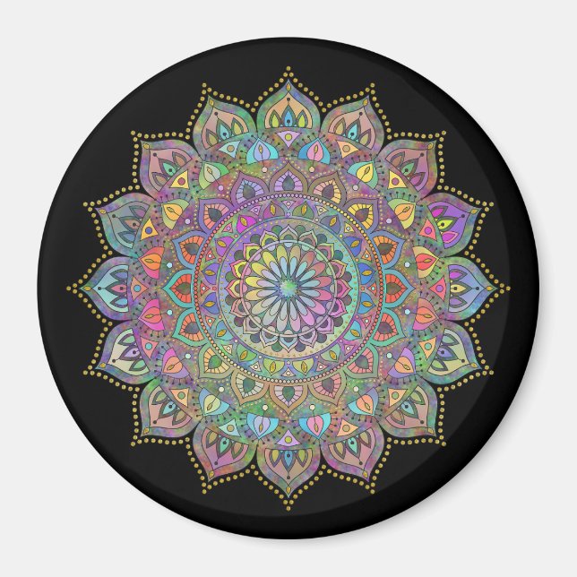 Classy Colorful Mandala India Style 1 Magnet (Vorne)