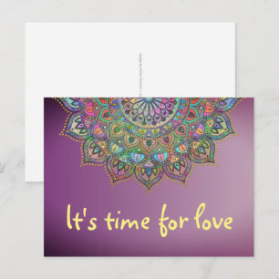 Classy Colorful Mandala India Style 1 Postkarte