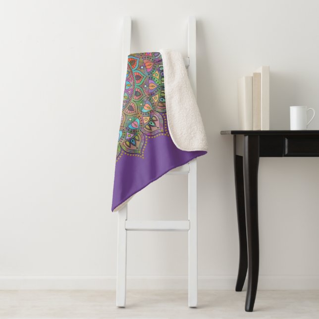 Classy Colorful Mandala India Style 1 Sherpadecke (Beispiel)