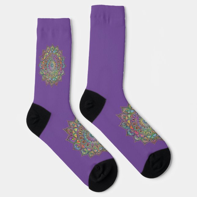 Classy Colorful Mandala India Style 1 Socken (Rechts)