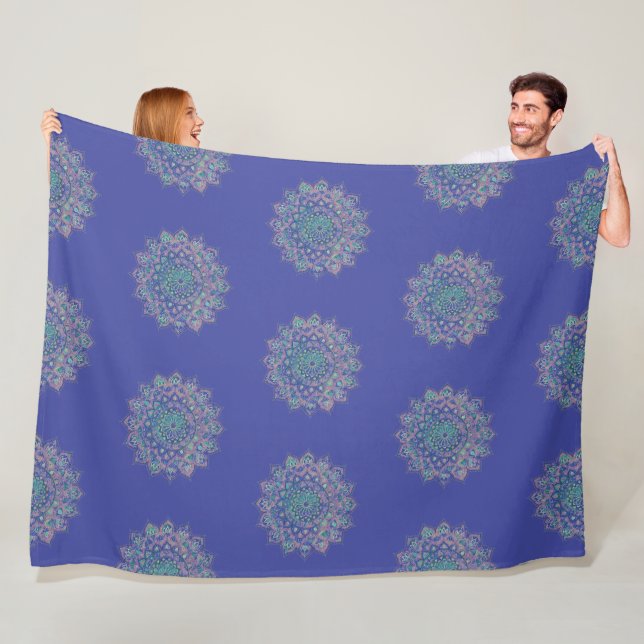 Classy Colorful Mandala India Style 3 Fleecedecke (Beispiel)