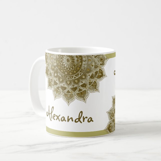 Classy Colorful Mandala India Style 4 Kaffeetasse (Vorderseite Links)