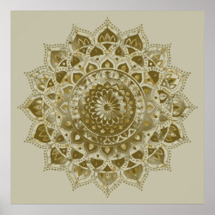 Classy Colorful Mandala India Style 4 Poster