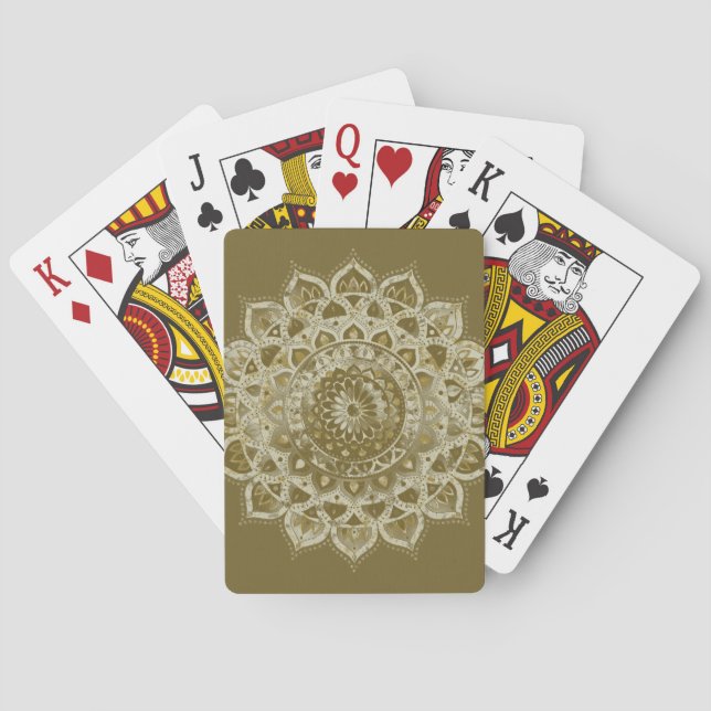 Classy Colorful Mandala India Style 4 Spielkarten (Rückseite)