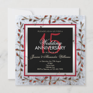 Classy Crystal & Gems 15. Hochzeitstag Einladung
